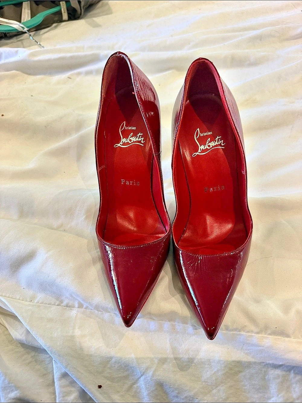 Christian Louboutin Pigalle Follies 120 Red Patent Leather Pumps